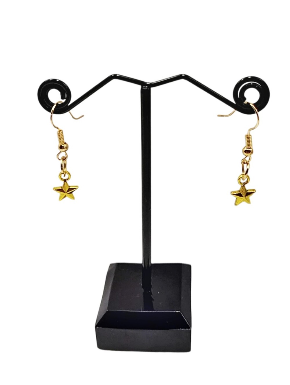 Gold Tone Dangle Earrings w/ Small Stars NWOT